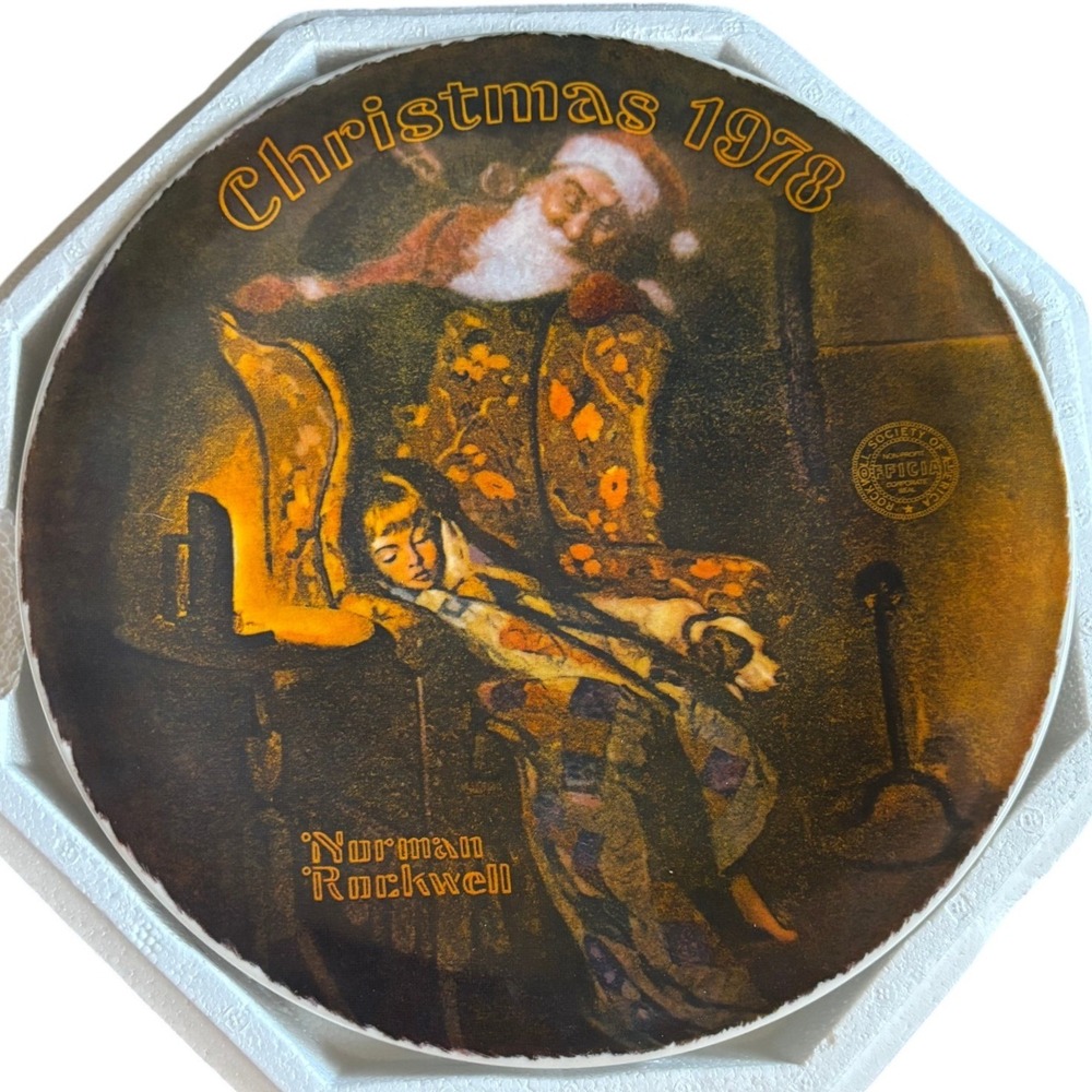 Norman Rockwell Christmas 1978 Plate Knowles Christmas Dream Limited Edition